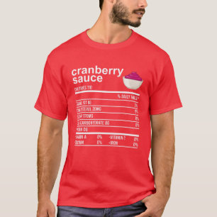 T-shirt Drôle Thanksgiving Sauce Alimentation Cranberry Nu