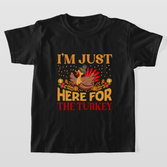 T-shirt drôle Thanksgiving turkey art  (Poser)