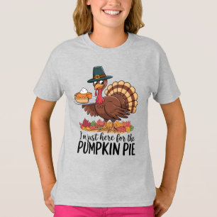 T-shirt Drôle Thanksgiving Turquie ici pour Citrouille Pie