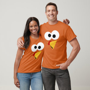 T-shirt Drôle Thanksgiving Turquie visage