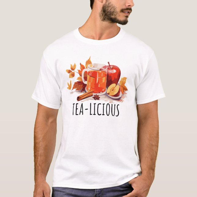 T-shirt Drôle Thé Licious Earl Grey Thé Lover (Devant)