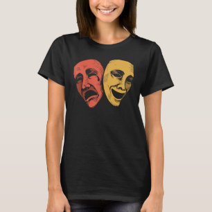 T-shirt Drôle Théâtre Design Hommes Femmes Théâtre Masques