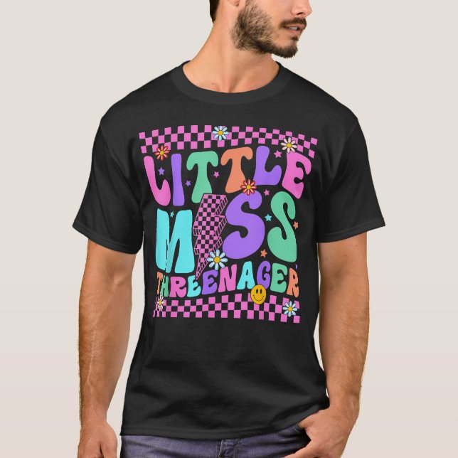 T-shirt Drôle Threenager Joyeux 3e Anniversaire Fête 3 Ans (Devant)