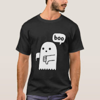Drôle Thumbs Down Ghost hurle Boo désapprobation