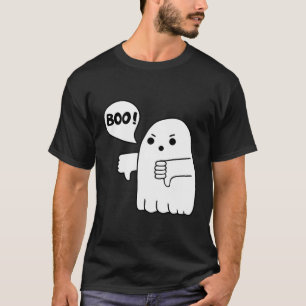 T-shirt Drôle Thumbs Down Ghost hurle Boo désapprobation