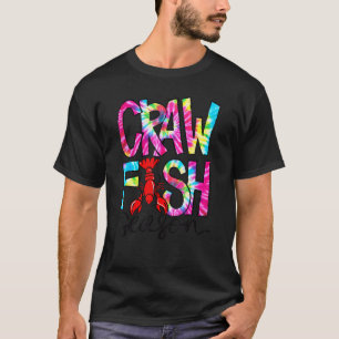 T-shirt Drôle Tie Dye Crawfish Saison Mardi Gras Party App