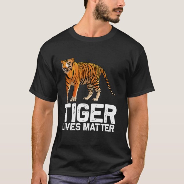 T-shirt Drôle Tigre Art Pour Hommes Femmes Garçons Filles  (Devant)