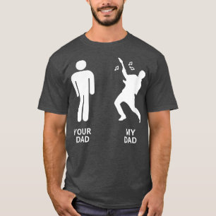 T-shirt Drôle ton père contre mon père Guitare Musicien Ac
