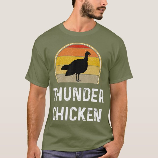 T-shirt Drôle Tonnerre de poulet Turquie Fowl Chasse Cadea (Devant)