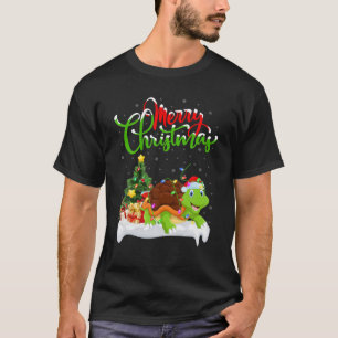 T-shirt Drôle Tortue Amoureux des animaux Xmas Tortue Écla
