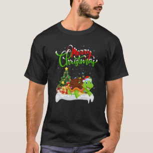 T-shirt Drôle Tortue Amoureux des animaux Xmas Tortue Écla