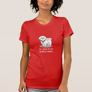 T-shirt Drôle Tourbé Bichon Frise Chien - mignon