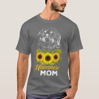 T-shirt Drôle tournesol Havanais maman Amoureux de les chi