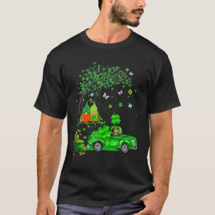 T-shirt Drôle Tracteur Gnome Happy St Patrick Day Hommes F