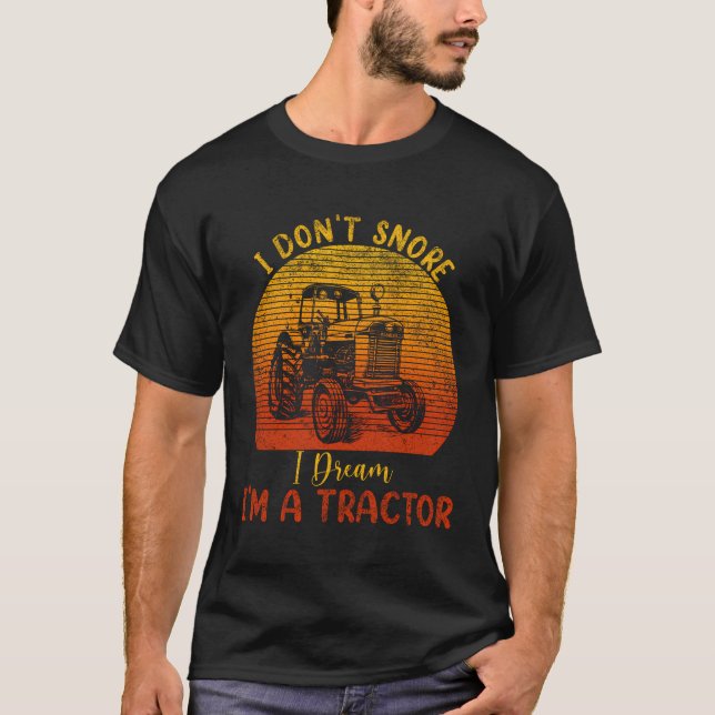 T-shirt Drôle Tracteurs Agricole Mode de vie Fermier Je ne (Devant)