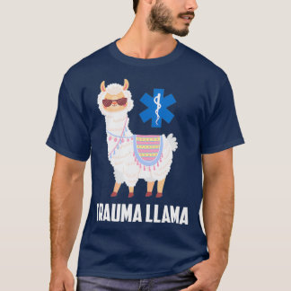 T-shirt Drôle Trauma Llama Emt Er Infirmière Premier Répon