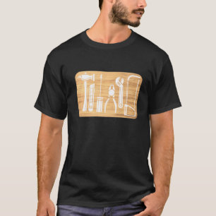 T-shirt Drôle travail du bois papa père charpentier travai