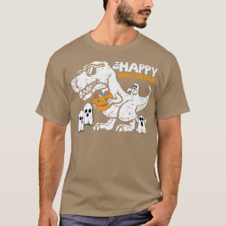 T-shirt Drôle TRe Ghost Halloween Happy Hallorawr Dinosaur