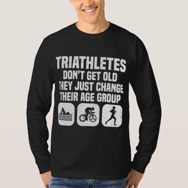 T-shirt Drôle Triathlon Design Hommes Femmes Triathlètes n (Devant)