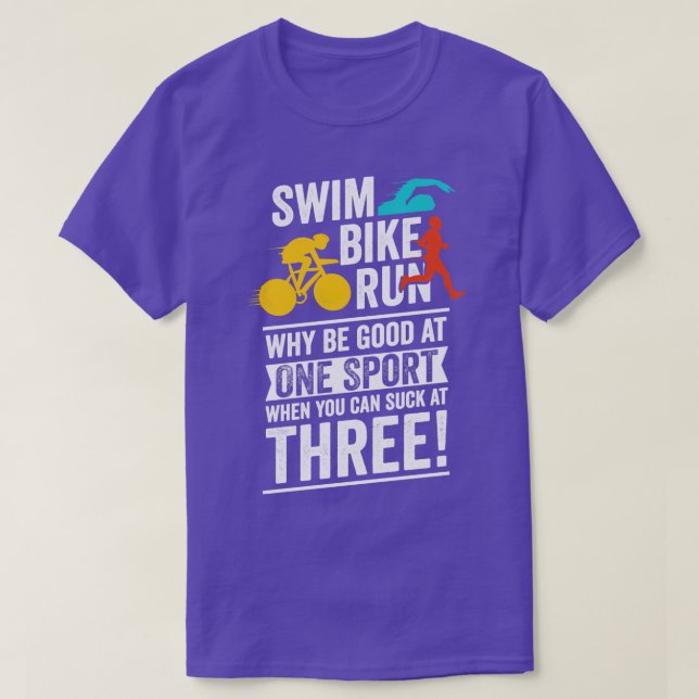 T-shirt Drôle Triathlon Triathlon Cadeau (Design devant)