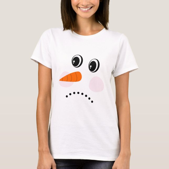 T-shirt Drôle Triste /Face Snowman (Devant)