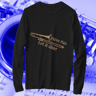 T-shirt Drôle Trombone Musicien Cadeau Avoir amusant laiss