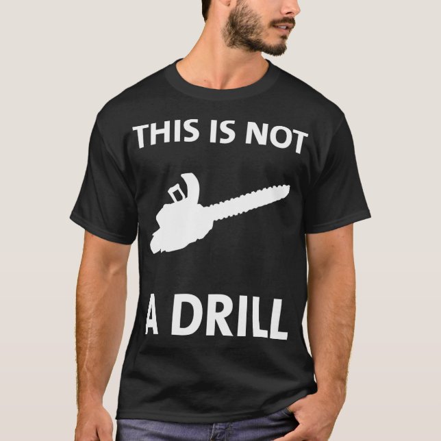 T-shirt Drôle tronçonneuse Ce n'est pas une construction a (Devant)