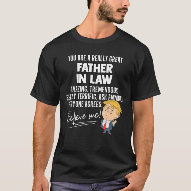 T-shirt Drôle Trump 2020 Vraiment Grand Père En Droit Don  (Devant)