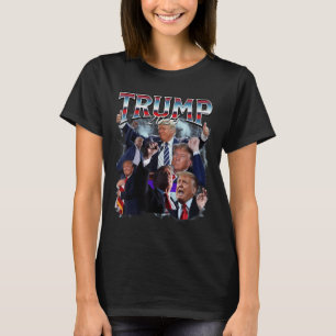 T-shirt Drôle Trump 2024 Campagne 90s Rap Trendy Bootleg