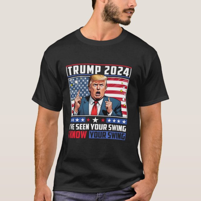 T-shirt Drôle Trump 2024 J'ai vu votre voile Je connais vo (Devant)