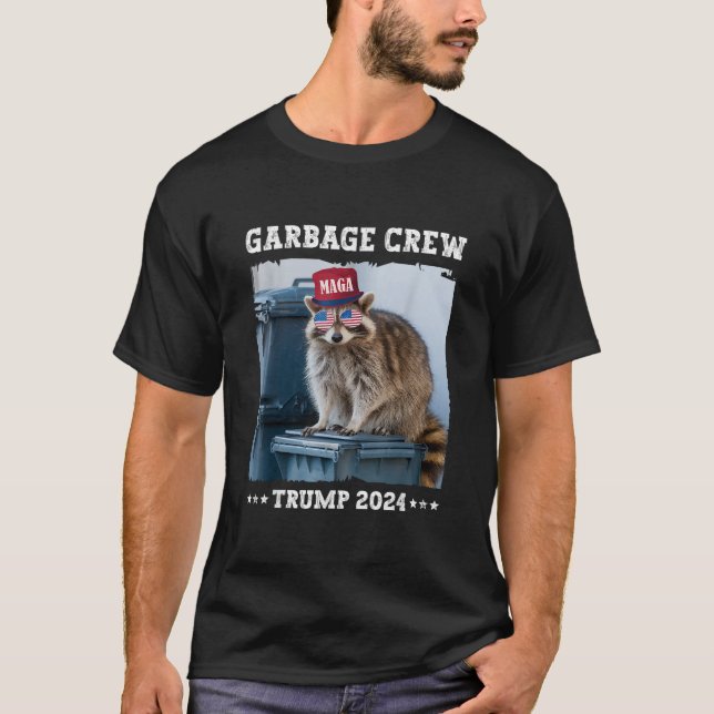 T-shirt Drôle Trump 2024 Républicain Garbage Crew Tee - sh (Devant)
