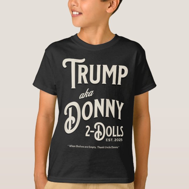 T-shirt Drôle Trump Donny Deux Poupées 2 Poupées À Noël T (Devant)