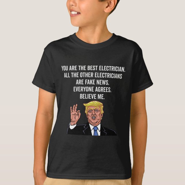 T-shirt Drôle Trump Electrician Lineman (Devant)
