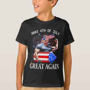 T-shirt Drôle Trump Faire 4 Juillet Grande Encore Trump