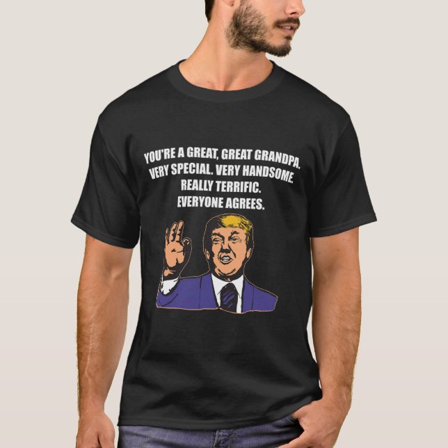 T-shirt Drôle Trump Meilleur Grand-Père Jamais Tout Le Mon (Devant)