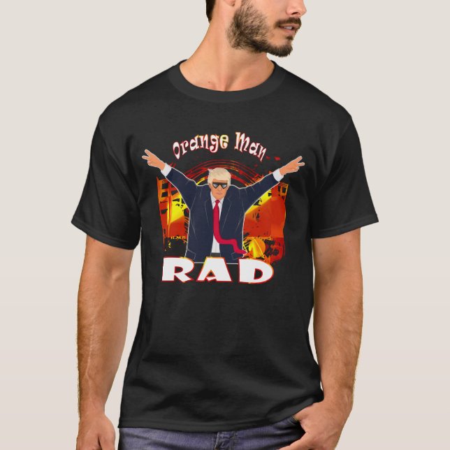 T-shirt Drôle Trump Orange Man Rad Pro Trump (Devant)