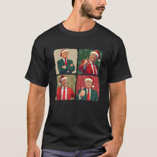 T-shirt Drôle Trump Santa Claus Noël Joyeux Pyjamas
