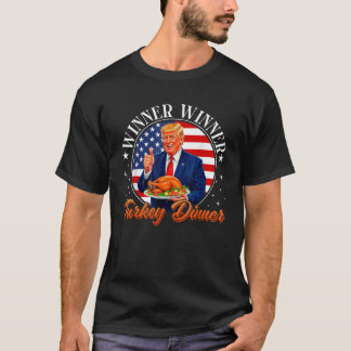 T-shirt Drôle Trump Winner Dîner Turquie Thanksgivi