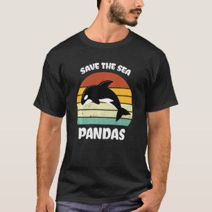 T-shirt Drôle tueur baleine Orca Dauphin Sauver Panda De M