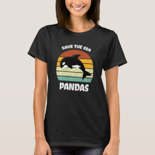 T-shirt Drôle tueur baleine Orca Dauphin Sauver Panda De M