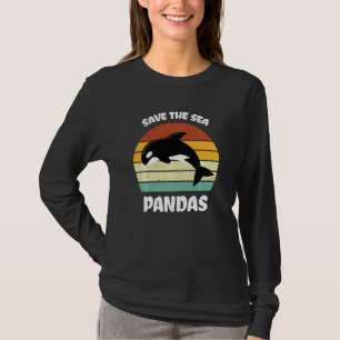 T-shirt Drôle tueur baleine Orca Dauphin Sauver Panda De M
