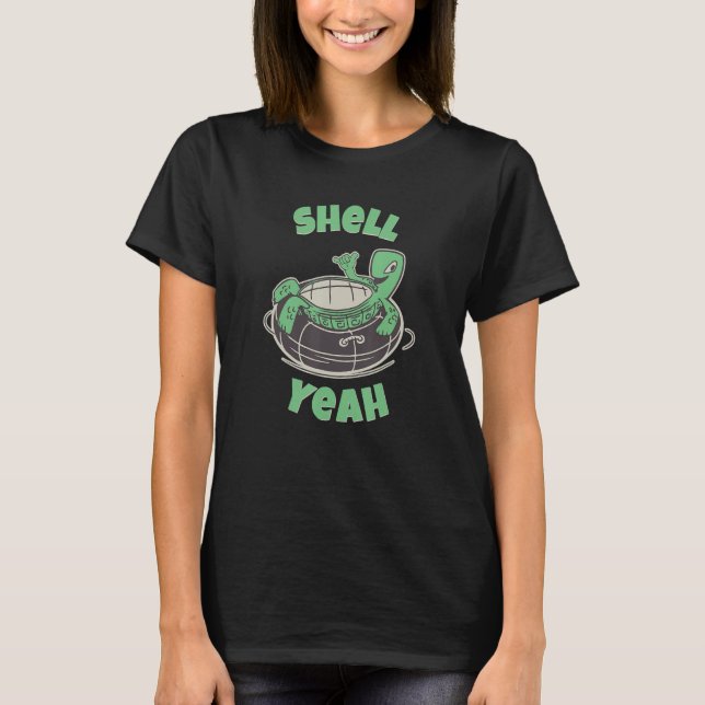 T-shirt Drôle Turtle Hang Loose Shell Ouais pour Turtle Lo (Devant)