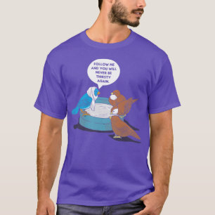 T-shirt Drôle Twitter inspiré Religieux Jésus Oiseau toon