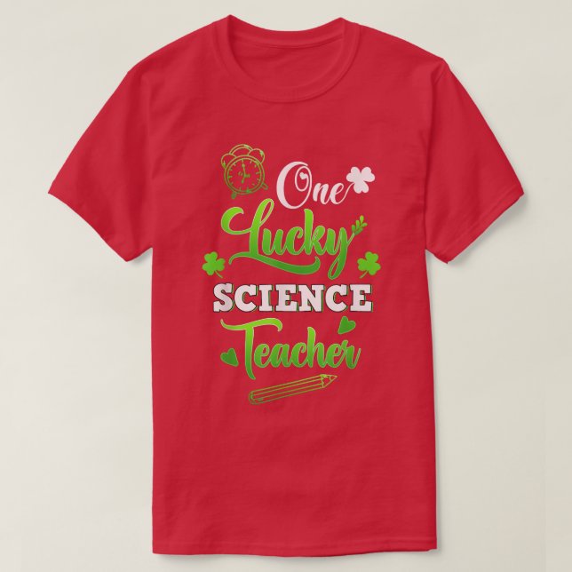 T-shirt Drôle Un Professeur Lucky Science St (Design devant)