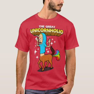T-shirt Drôle Unicorn Farting Rainbow Retro 90s toon