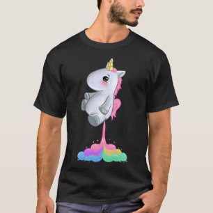 T-shirt Drôle Unicorne farn Rainbow Colors Fart Cadeau an
