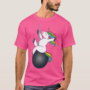T-shirt Drôle Unicorne Wrecking Ball Dire