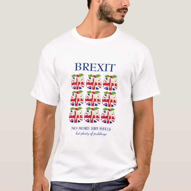 T-shirt Drôle | UNION JACK | Pudding de Noël | BREXIT (Devant)