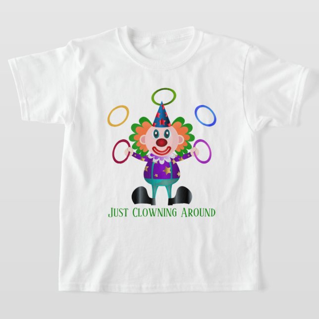 T-shirt drôle unisex enfants clown ajouter du texte (Poser)