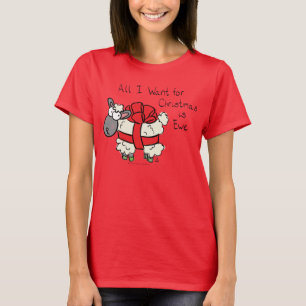 T-shirt Drôle Vacances Mignonne Mouton de Noël Carton